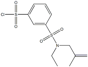 3-[ethyl(2-methylprop-2-en-1-yl)sulfamoyl]benzene-1-sulfonyl chloride Struktur