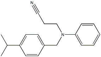 3-[phenyl({[4-(propan-2-yl)phenyl]methyl})amino]propanenitrile Struktur