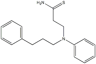 3-[phenyl(3-phenylpropyl)amino]propanethioamide Struktur