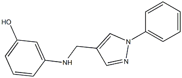 3-{[(1-phenyl-1H-pyrazol-4-yl)methyl]amino}phenol 结构式