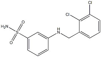 3-{[(2,3-dichlorophenyl)methyl]amino}benzene-1-sulfonamide 化学構造式