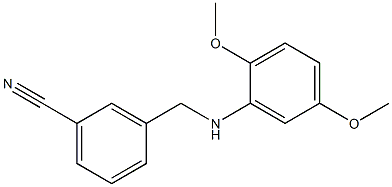 3-{[(2,5-dimethoxyphenyl)amino]methyl}benzonitrile 结构式