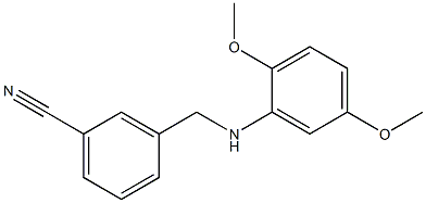 3-{[(2,5-dimethoxyphenyl)amino]methyl}benzonitrile,,结构式