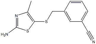 3-{[(2-amino-4-methyl-1,3-thiazol-5-yl)thio]methyl}benzonitrile Structure