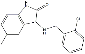 3-{[(2-chlorophenyl)methyl]amino}-5-methyl-2,3-dihydro-1H-indol-2-one Struktur