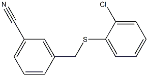 3-{[(2-chlorophenyl)sulfanyl]methyl}benzonitrile,,结构式