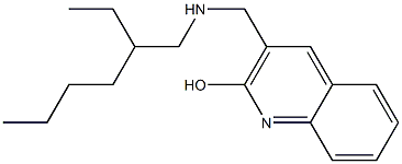 3-{[(2-ethylhexyl)amino]methyl}quinolin-2-ol 化学構造式