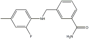 3-{[(2-fluoro-4-methylphenyl)amino]methyl}benzamide Structure