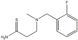 3-{[(2-fluorophenyl)methyl](methyl)amino}propanethioamide Structure