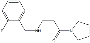 3-{[(2-fluorophenyl)methyl]amino}-1-(pyrrolidin-1-yl)propan-1-one Struktur