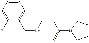 3-{[(2-fluorophenyl)methyl]amino}-1-(pyrrolidin-1-yl)propan-1-one Structure