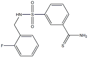 3-{[(2-fluorophenyl)methyl]sulfamoyl}benzene-1-carbothioamide 结构式