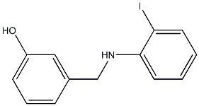 3-{[(2-iodophenyl)amino]methyl}phenol Struktur