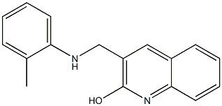 3-{[(2-methylphenyl)amino]methyl}quinolin-2-ol Struktur