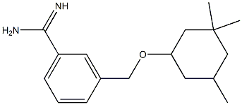 3-{[(3,3,5-trimethylcyclohexyl)oxy]methyl}benzene-1-carboximidamide,,结构式