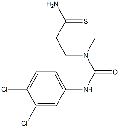 3-{[(3,4-dichlorophenyl)carbamoyl](methyl)amino}propanethioamide Struktur