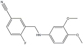 3-{[(3,4-dimethoxyphenyl)amino]methyl}-4-fluorobenzonitrile,,结构式