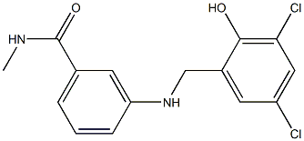 3-{[(3,5-dichloro-2-hydroxyphenyl)methyl]amino}-N-methylbenzamide 化学構造式