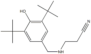 3-{[(3,5-di-tert-butyl-4-hydroxyphenyl)methyl]amino}propanenitrile Structure