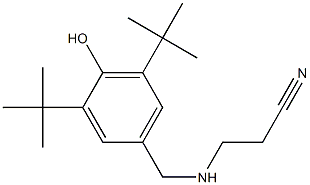 3-{[(3,5-di-tert-butyl-4-hydroxyphenyl)methyl]amino}propanenitrile 结构式