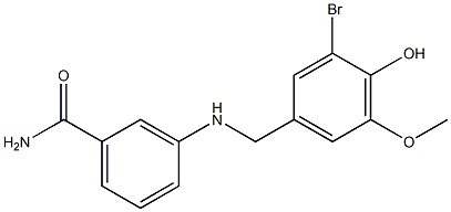 3-{[(3-bromo-4-hydroxy-5-methoxyphenyl)methyl]amino}benzamide