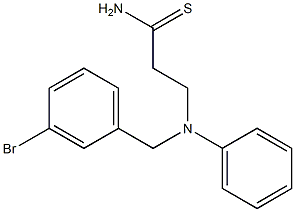 3-{[(3-bromophenyl)methyl](phenyl)amino}propanethioamide Structure