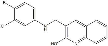 3-{[(3-chloro-4-fluorophenyl)amino]methyl}quinolin-2-ol Structure