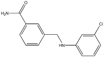 3-{[(3-chlorophenyl)amino]methyl}benzamide 化学構造式