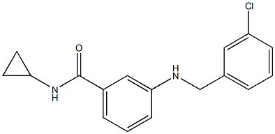 3-{[(3-chlorophenyl)methyl]amino}-N-cyclopropylbenzamide Structure