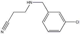 3-{[(3-chlorophenyl)methyl]amino}propanenitrile Struktur