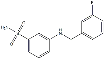 3-{[(3-fluorophenyl)methyl]amino}benzene-1-sulfonamide Struktur