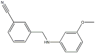 3-{[(3-methoxyphenyl)amino]methyl}benzonitrile Struktur