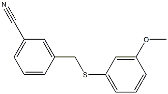  3-{[(3-methoxyphenyl)sulfanyl]methyl}benzonitrile