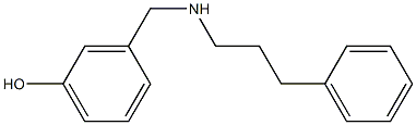 3-{[(3-phenylpropyl)amino]methyl}phenol Struktur