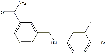 3-{[(4-bromo-3-methylphenyl)amino]methyl}benzamide 化学構造式