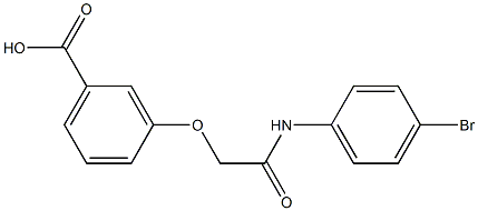 3-{[(4-bromophenyl)carbamoyl]methoxy}benzoic acid Structure