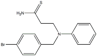 3-{[(4-bromophenyl)methyl](phenyl)amino}propanethioamide|