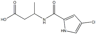 3-{[(4-chloro-1H-pyrrol-2-yl)carbonyl]amino}butanoic acid 化学構造式