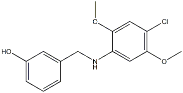 3-{[(4-chloro-2,5-dimethoxyphenyl)amino]methyl}phenol Structure