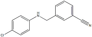 3-{[(4-chlorophenyl)amino]methyl}benzonitrile,,结构式