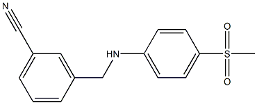 3-{[(4-methanesulfonylphenyl)amino]methyl}benzonitrile 化学構造式