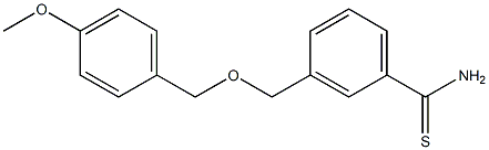 3-{[(4-methoxyphenyl)methoxy]methyl}benzene-1-carbothioamide Structure