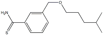 3-{[(4-methylpentyl)oxy]methyl}benzene-1-carbothioamide Struktur