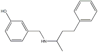 3-{[(4-phenylbutan-2-yl)amino]methyl}phenol,,结构式