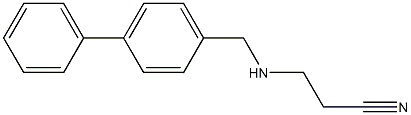 3-{[(4-phenylphenyl)methyl]amino}propanenitrile Structure