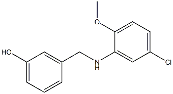 3-{[(5-chloro-2-methoxyphenyl)amino]methyl}phenol Structure