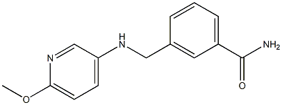 3-{[(6-methoxypyridin-3-yl)amino]methyl}benzamide,,结构式