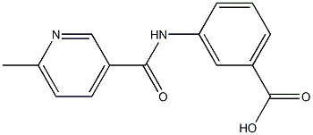 3-{[(6-methylpyridin-3-yl)carbonyl]amino}benzoic acid Struktur