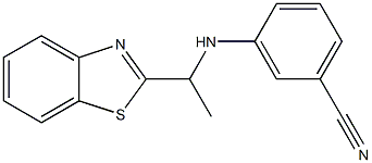 3-{[1-(1,3-benzothiazol-2-yl)ethyl]amino}benzonitrile Structure