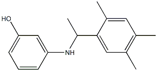 3-{[1-(2,4,5-trimethylphenyl)ethyl]amino}phenol 结构式